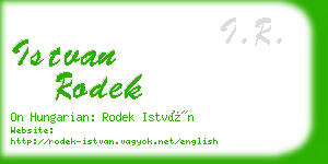 istvan rodek business card